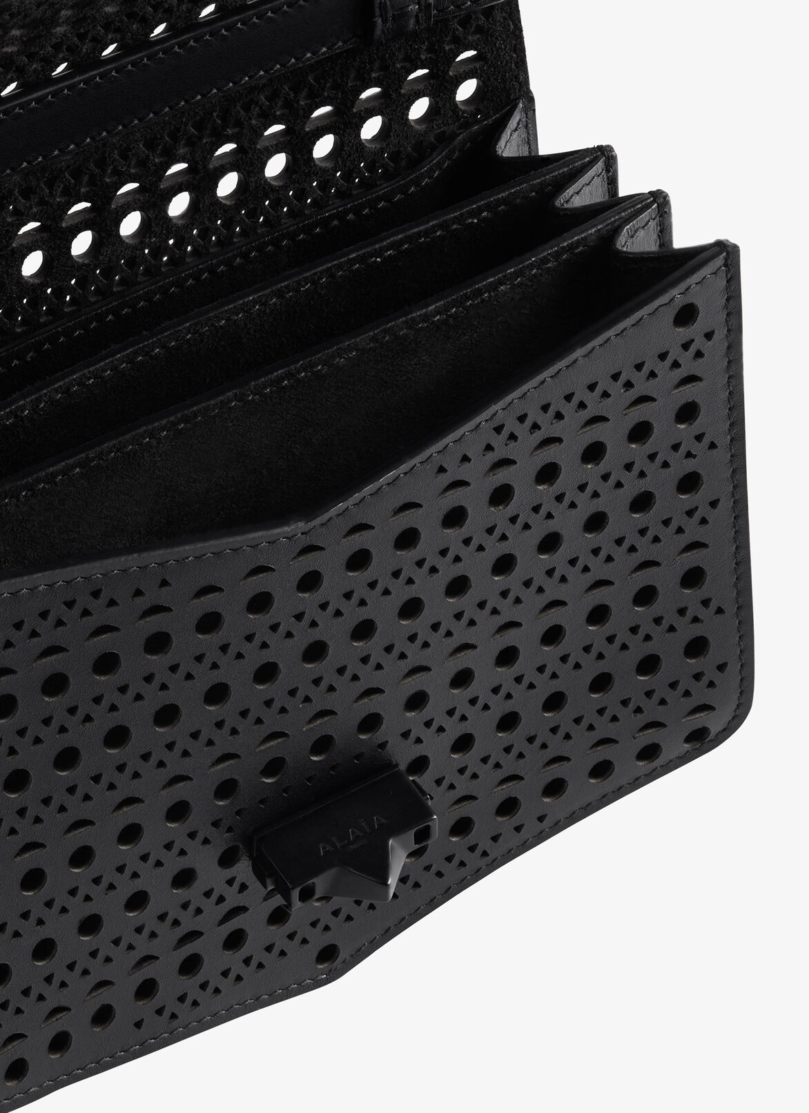 LE PAPA SMALL BAG IN BOX CALFSKIN ALAÏA BLACK LE PAPA SMALL BAG IN BOX CALFSKIN